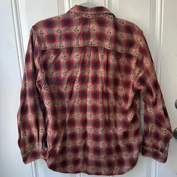 Woolrich women’s 100% cotton button down with sheep animals plaid, good quality - Picture 6 of 6